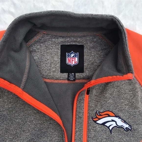 NFL Denver Broncos Pullover 1/4 Zip Jacket Fan Favorite EUC - Picture 2 of 8